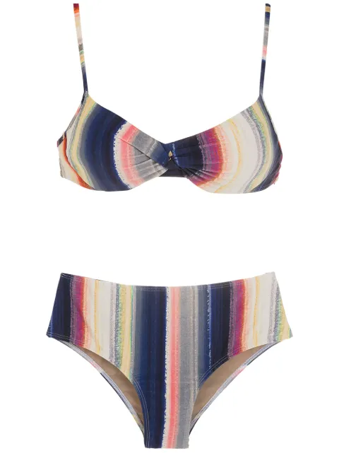 Lygia & Nanny Verônica stripe-print bikini set