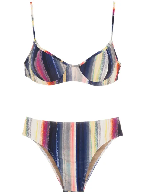 Lygia & Nanny Lilica stripe-print bikini set
