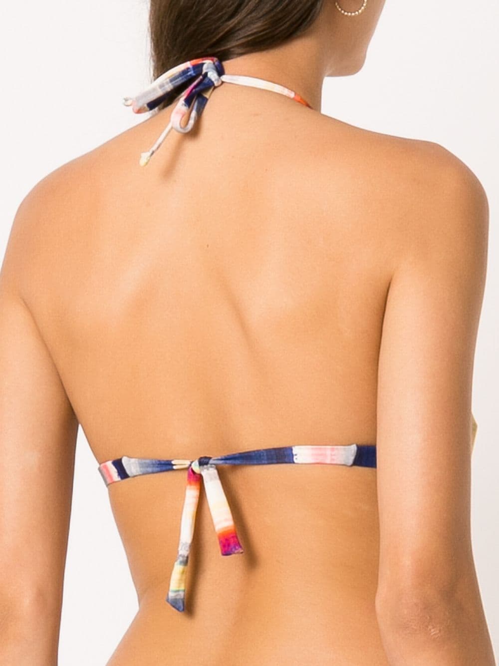 Shop Lygia & Nanny Iasmin Stripe-print Bikini Top In Multicolour