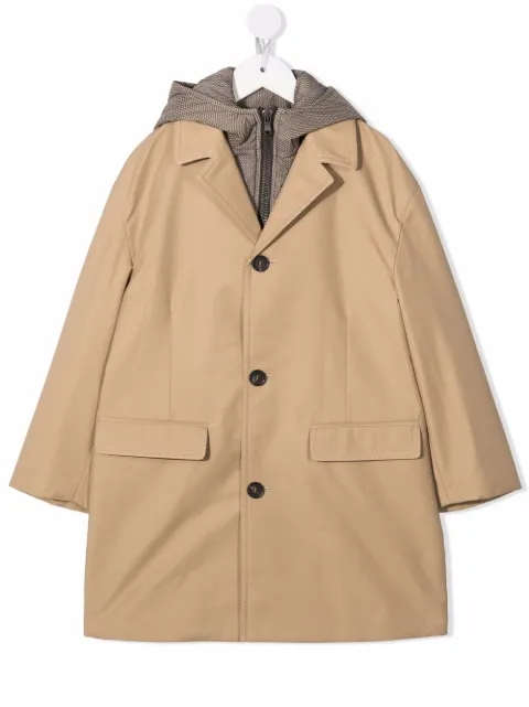 Fendi Kids trench à simple boutonnage