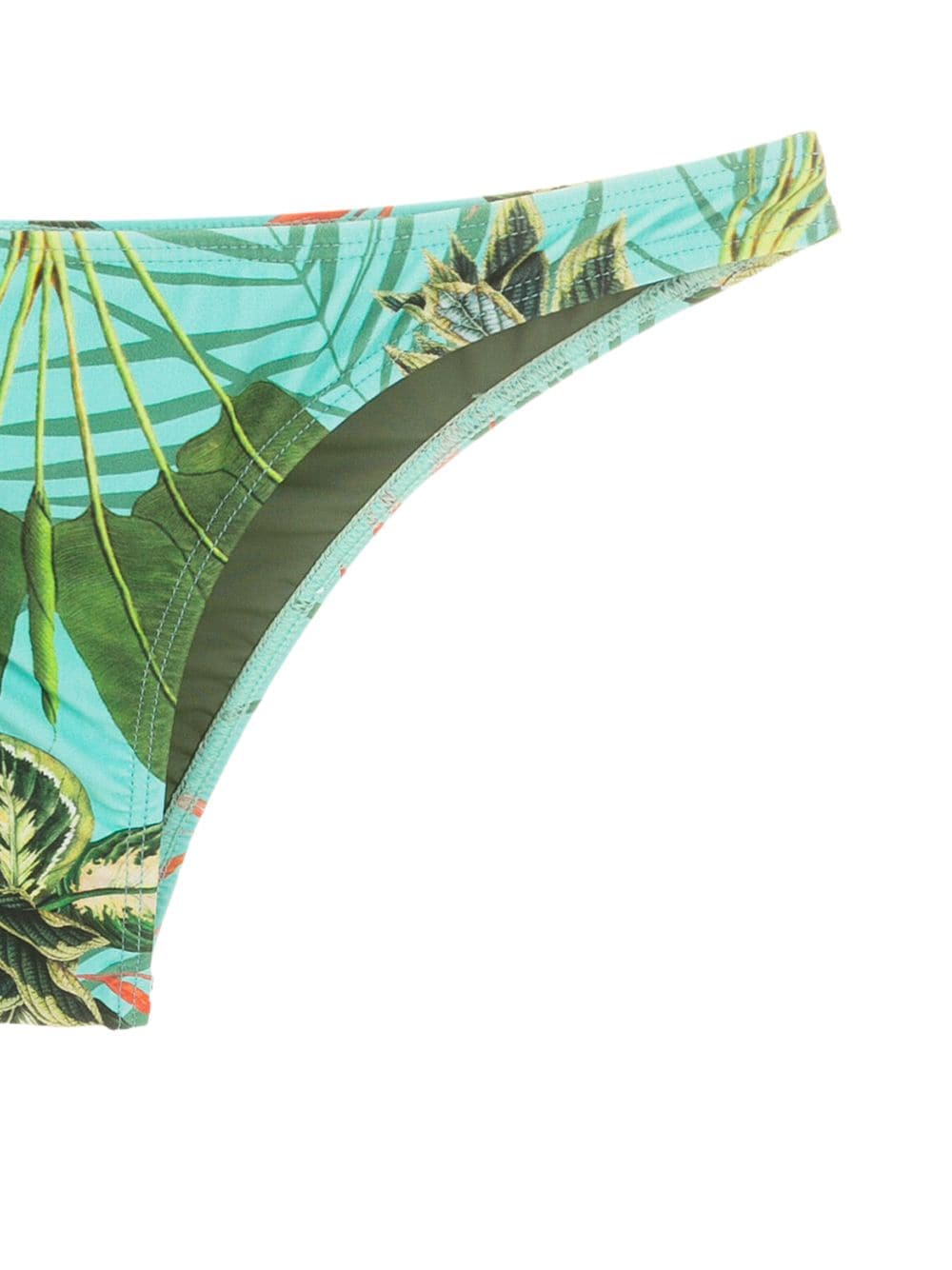 Shop Lygia & Nanny Poipu Tropical Print Bikini Bottoms In Green