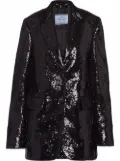 Prada sequin-embellished blazer - Black