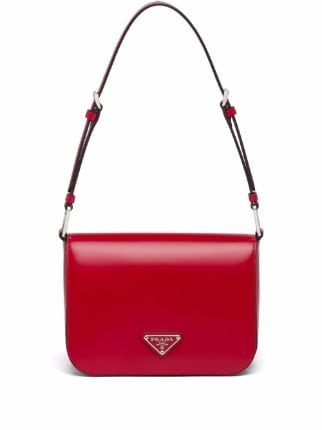 Prada Brushed Leather Shoulder Bag - Farfetch