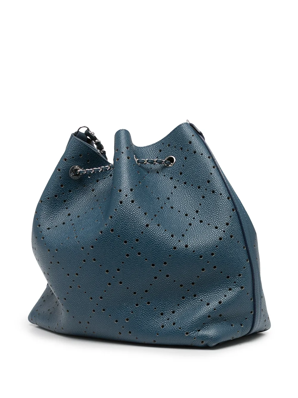 фото Chanel pre-owned сумка-ведро с перфорацией cc