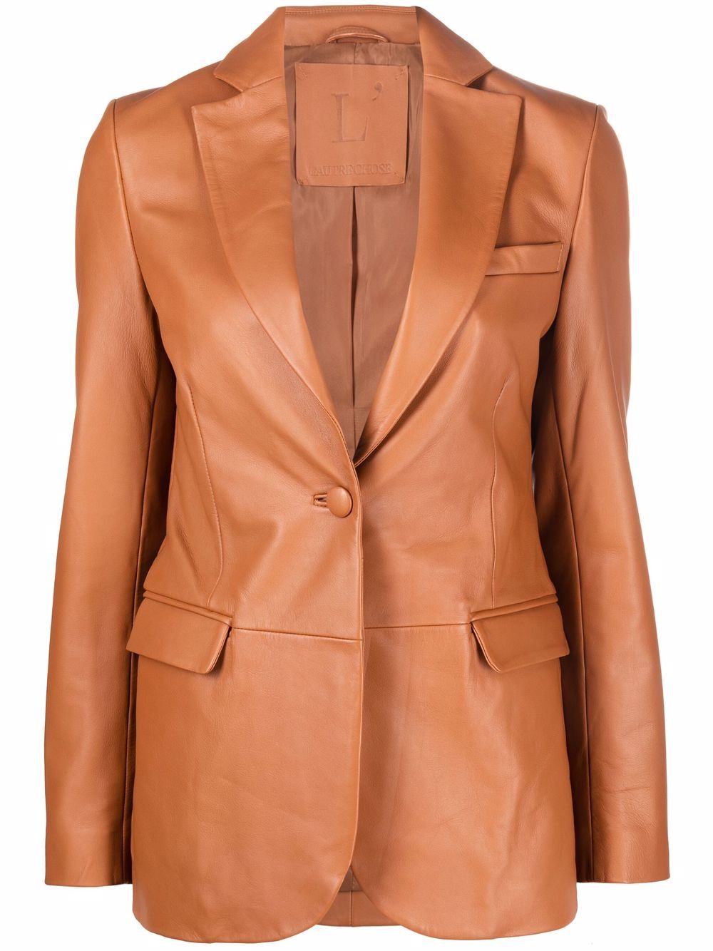 L'Autre Chose single-breasted leather blazer