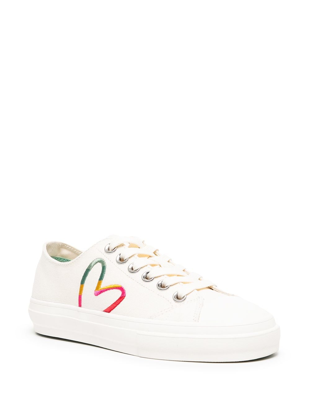 Paul Smith Kinsey sneakers met geborduurd hart - Wit