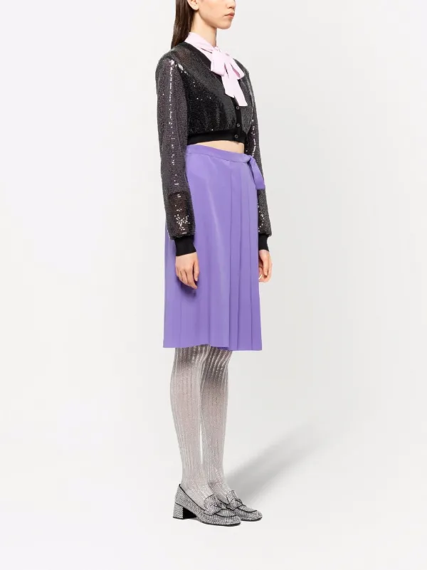 PRADA スパンコールカーディガン Prada スパンコール カーディガン | ブラック | FARFETCH JP