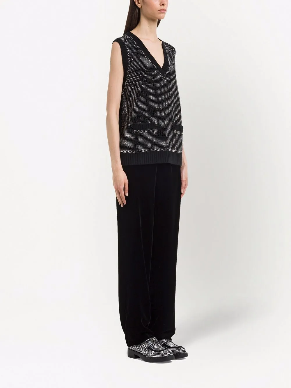 Prada rhinestone-studded Cashmere Vest - Farfetch