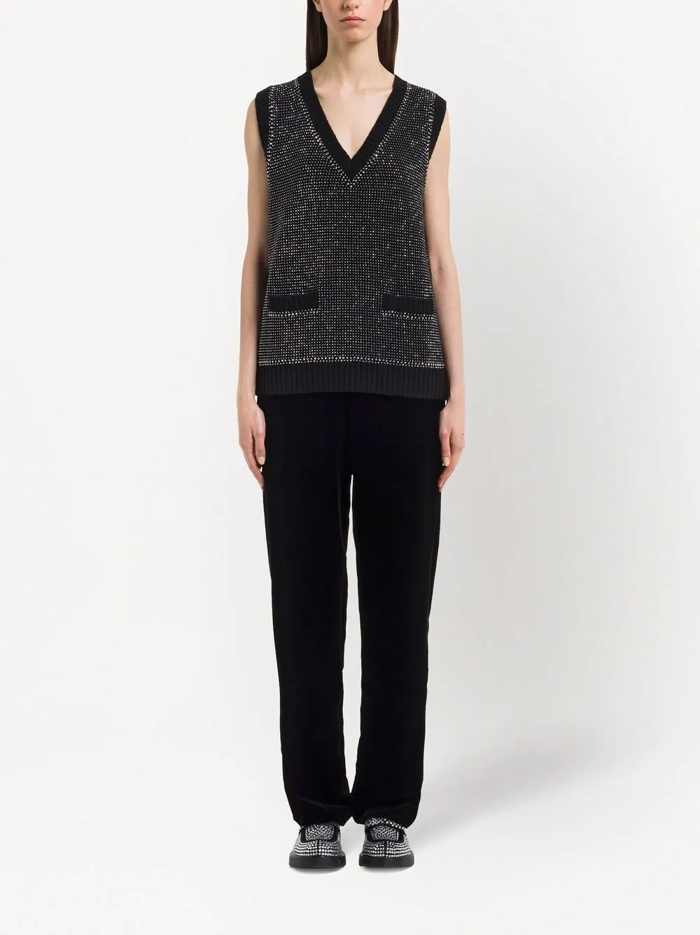 Prada rhinestone-studded Cashmere Vest - Farfetch