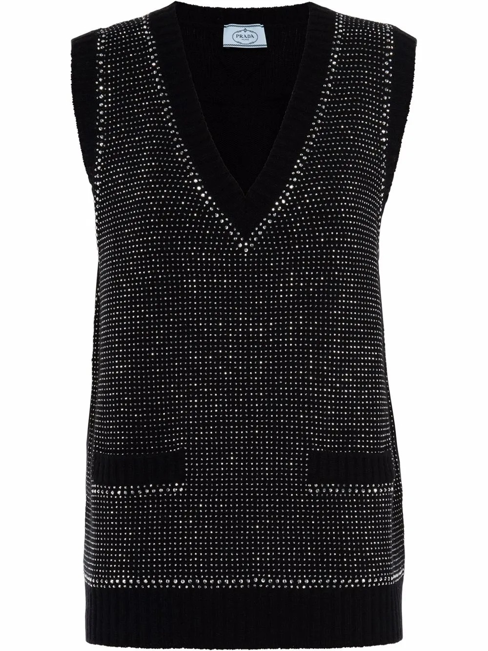 Prada rhinestone-studded Cashmere Vest - Farfetch