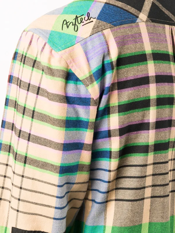 海外並行輸入正規品 Aztech Neutrals | Shirt long-sleeved check-print Mountain 長袖シャツ