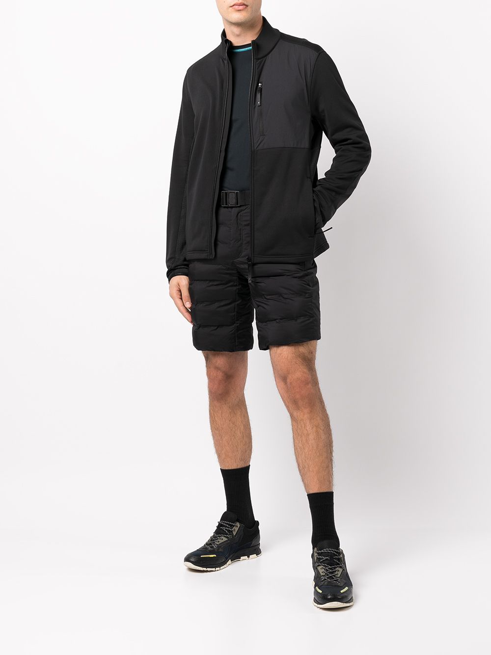 Shop Aztech Mountain Panelled Full Zip Sweater In Black