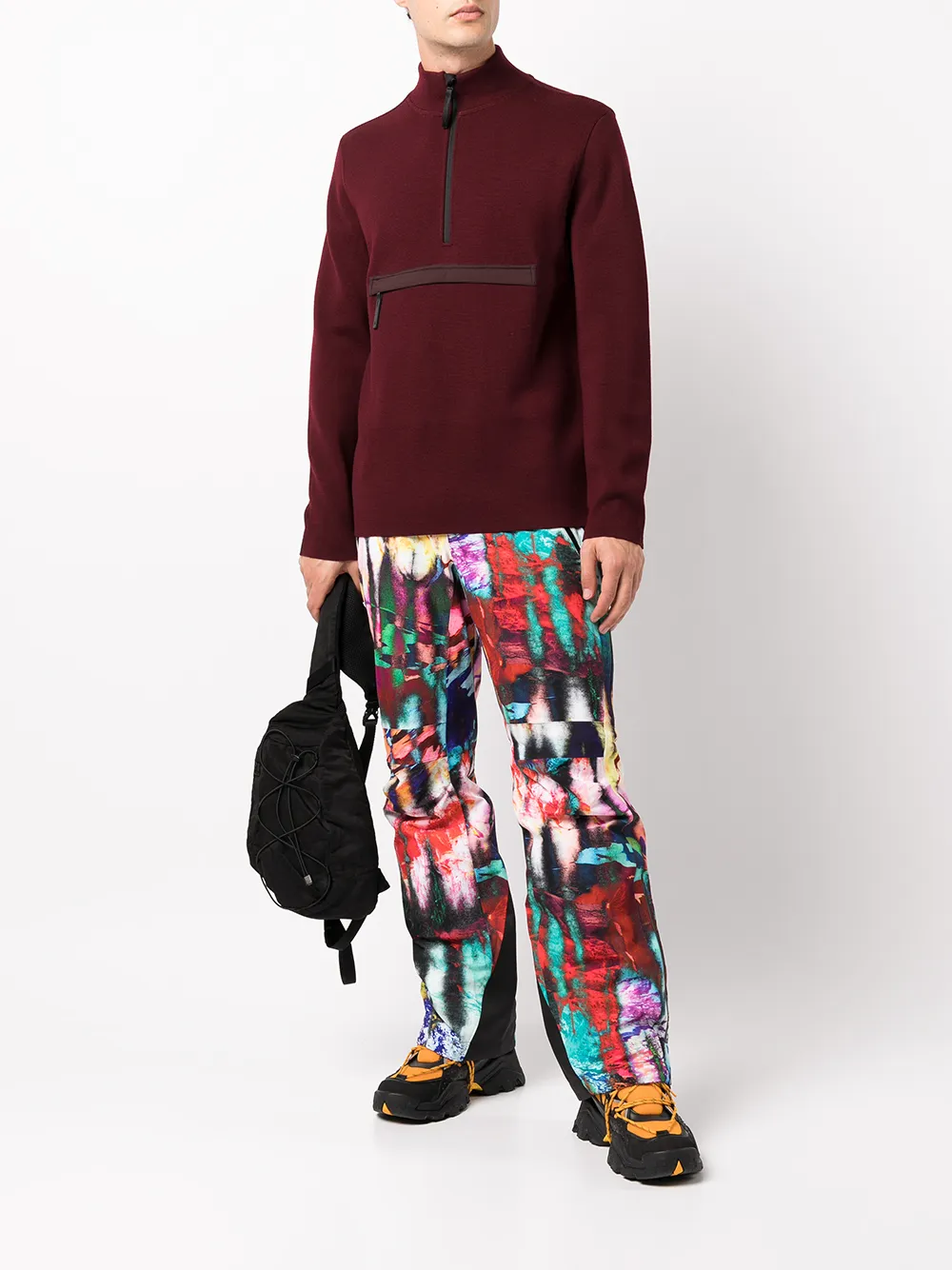 Aztech Mountain Sweater met halve rits - Paars