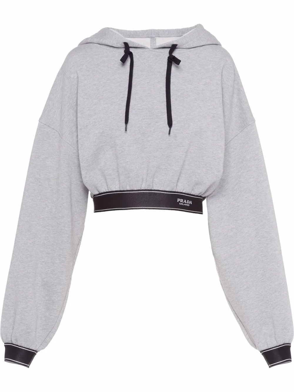 

Prada sudadera con banda y logo - Gris