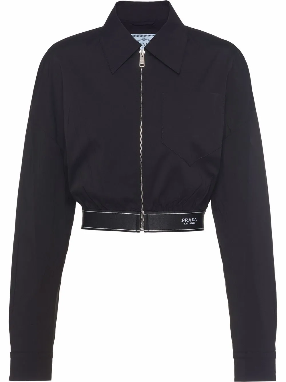 Prada logo-trim Cropped Jacket - Farfetch