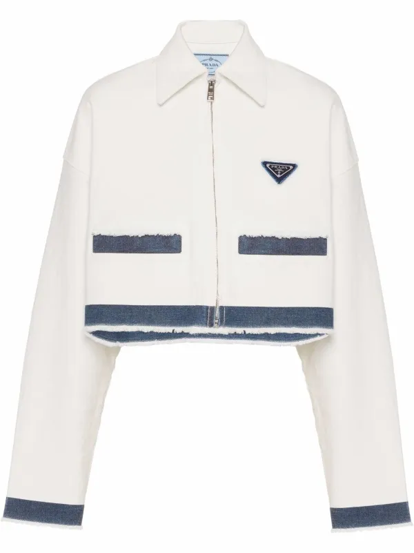 Prada Jaqueta Jeans Com Patch Triangular - Farfetch