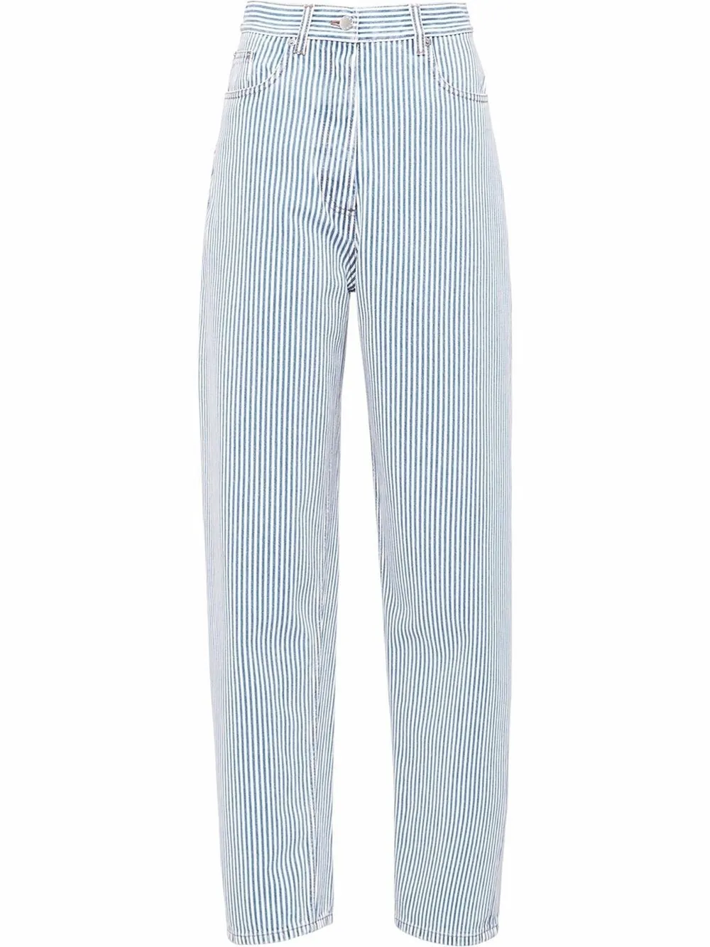 striped straight-leg jeans | Prada 