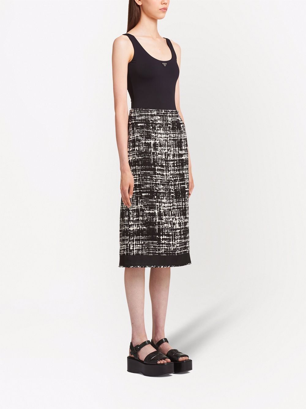 Maje tweed midi skirt Women