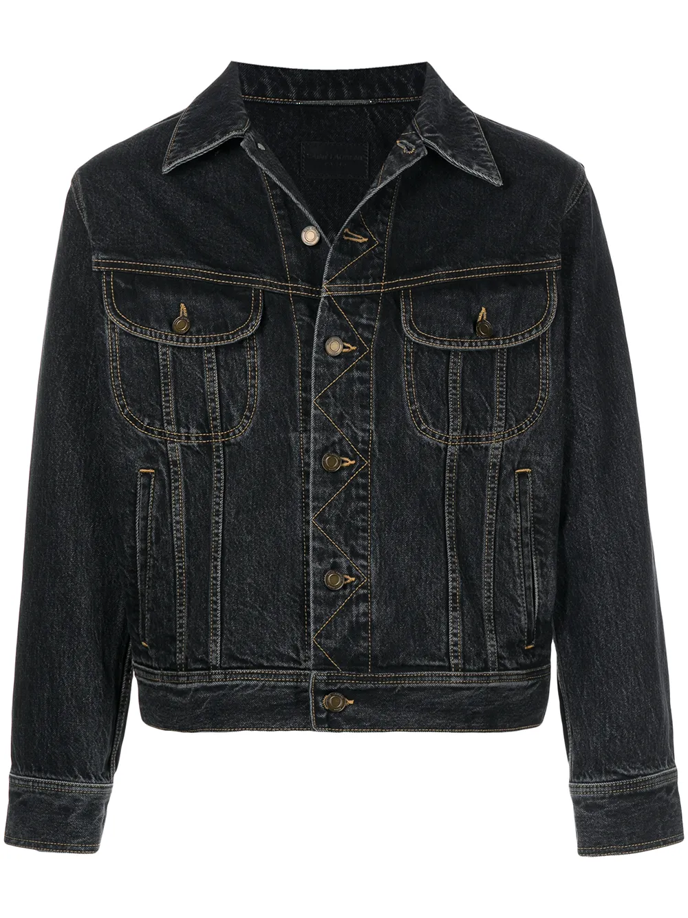 blue saint black denim jacket