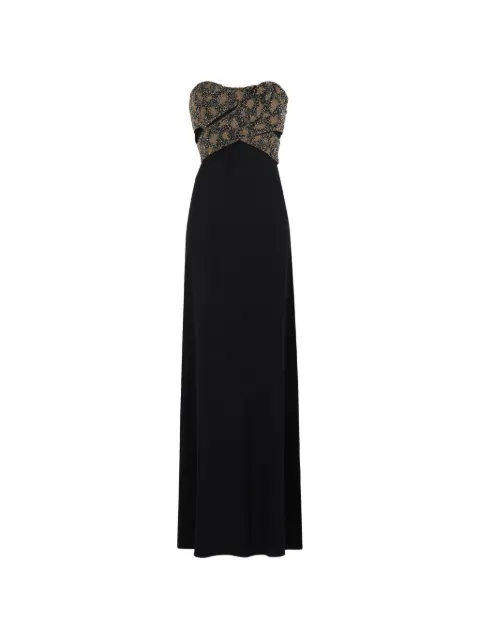 Roberto Cavalli bead-embellished strapless maxi dress