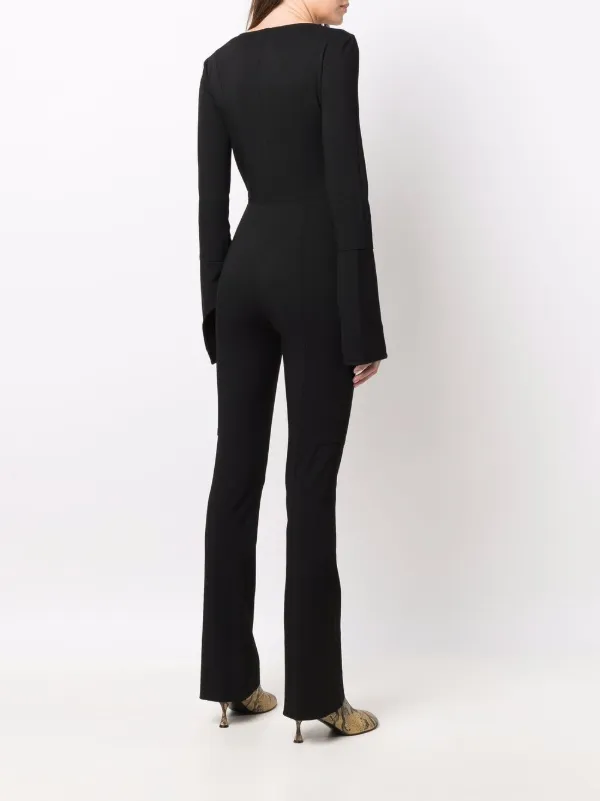 Acne Studios ロングスリーブ ツイルジャンプスーツ | ブラック 