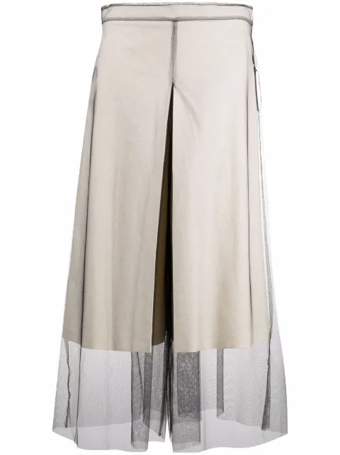 Maison Margiela بنطال واسع 'كاليكو' بطبقات شبك