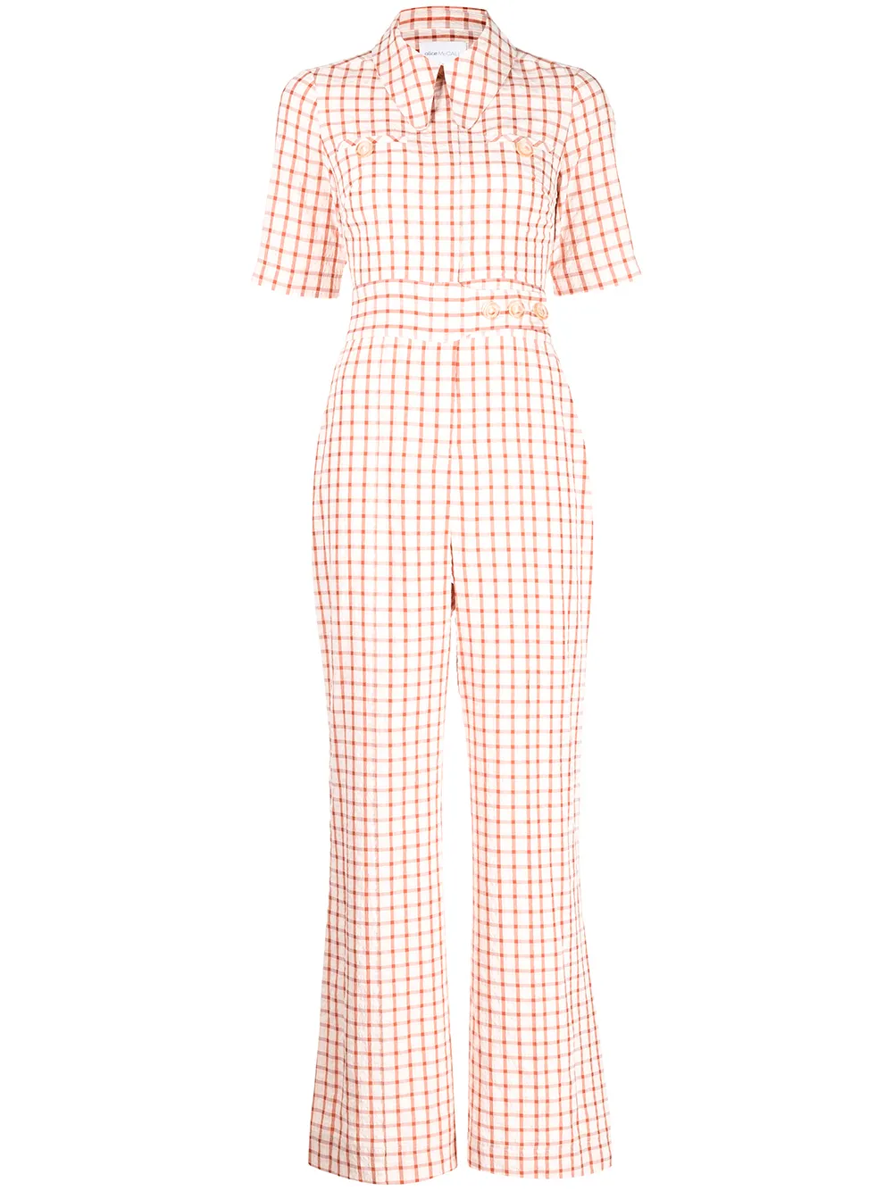 

Alice McCall Say Anything check-print jumpsuit - Red