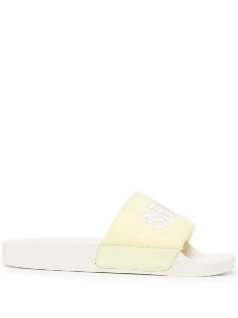 Senso Elly logo-embroidered slides