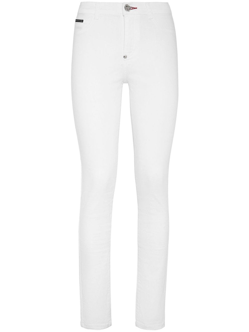 Philipp Plein Logo-plaque Skinny-cut Jeans In White