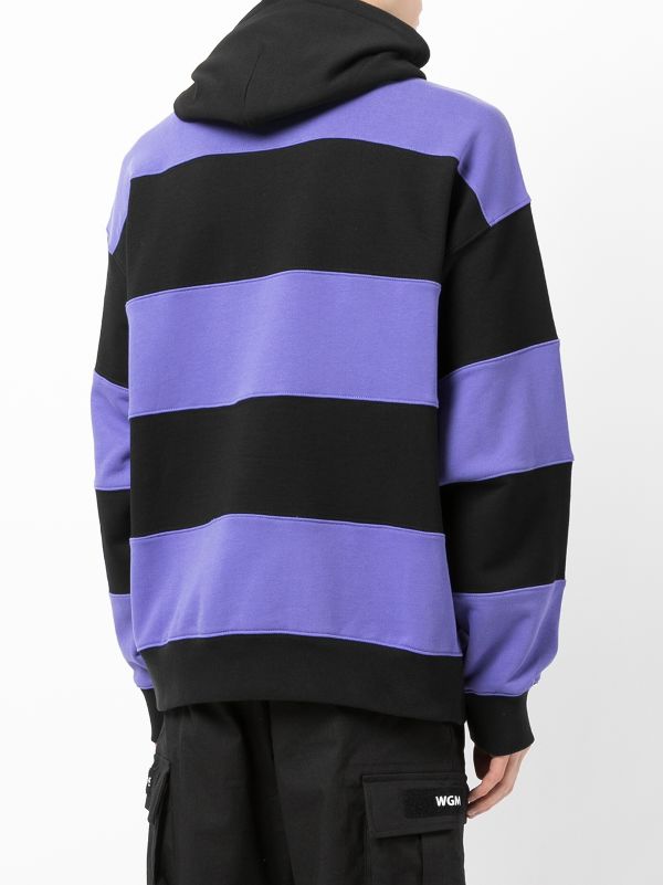 purple striped jacket