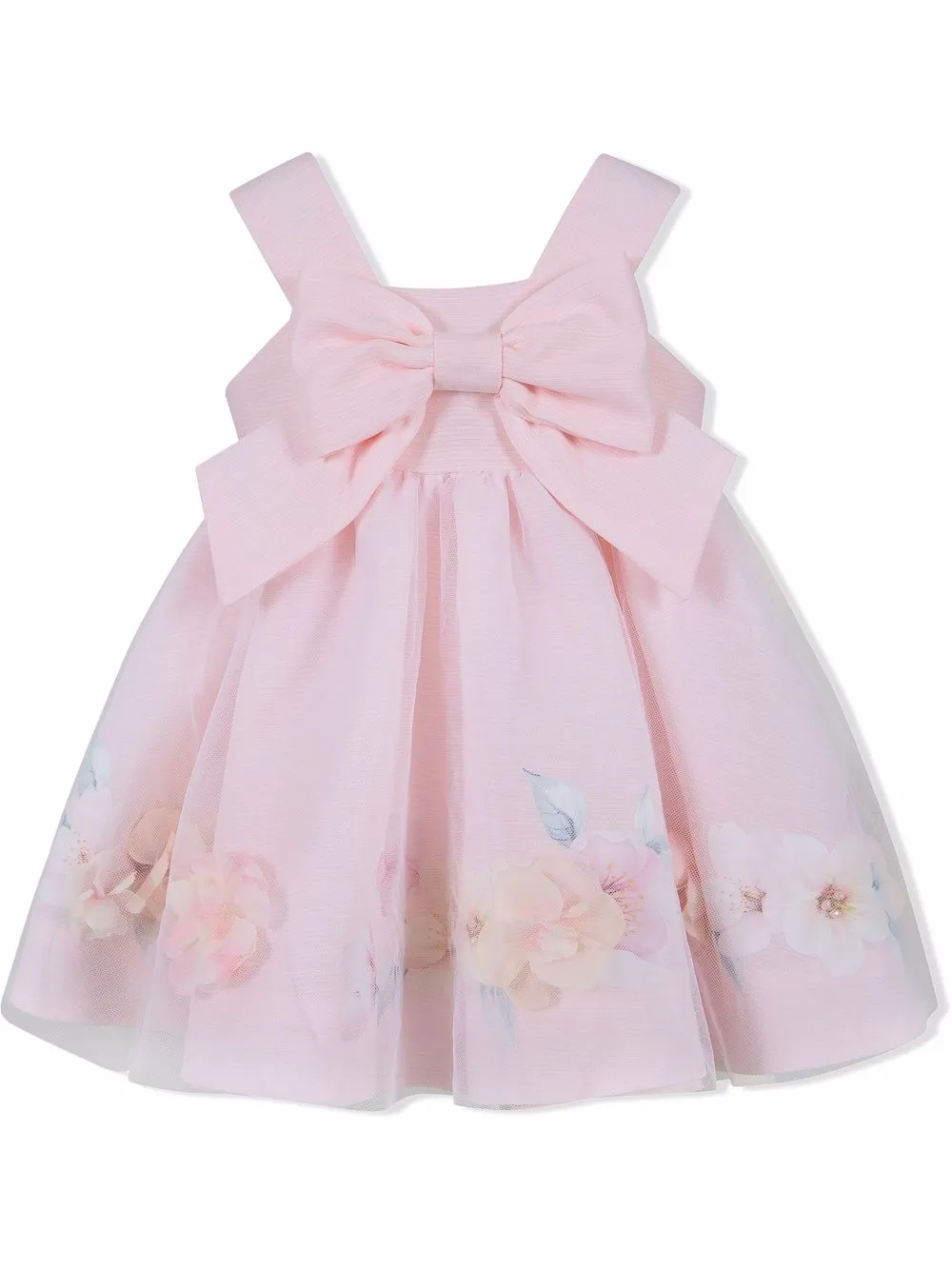 

Lapin House oversized-bow flared dress - Pink