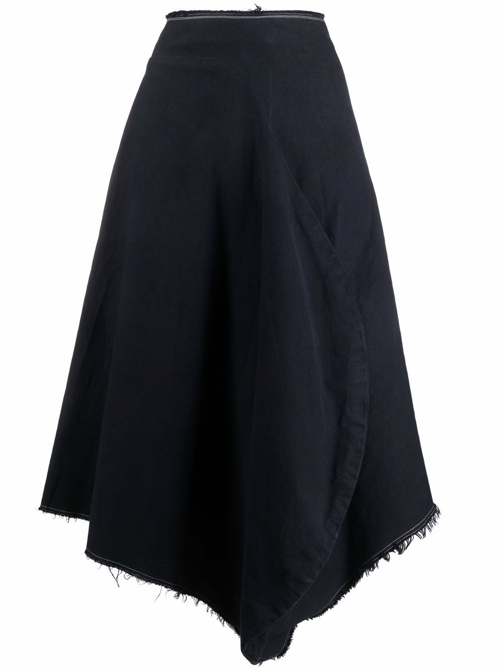 фото Comme des garçons pre-owned 2000s asymmetric denim midi skirt