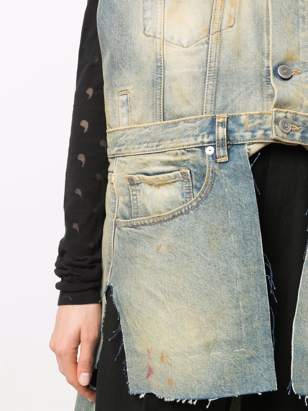 Maison Margiela Derelict asymmetric denim gilet Women