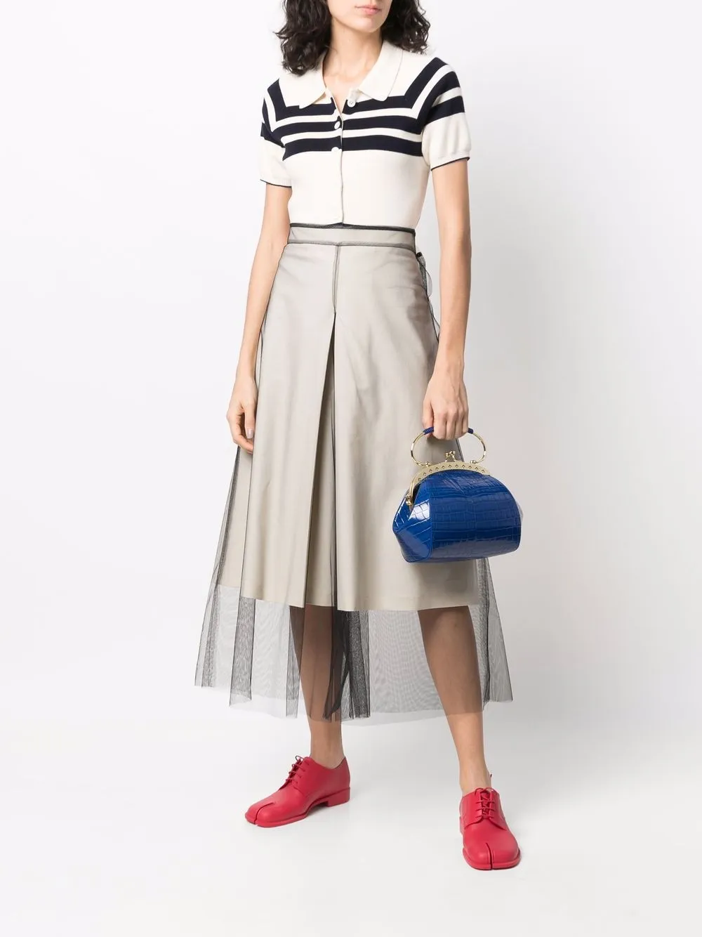 фото Maison margiela сумка-тоут с тиснением под крокодила