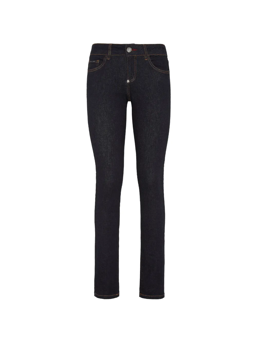 Philipp Plein logo-plaque slim-fit denim jeans - Blu