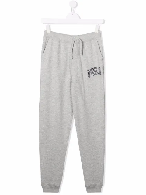 POLO RALPH LAUREN KIDS logo-print cotton track trousers 