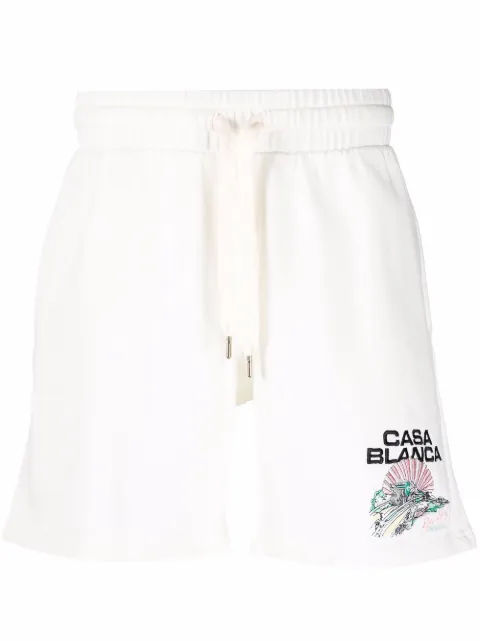Casablanca embroidered-logo sweat shorts