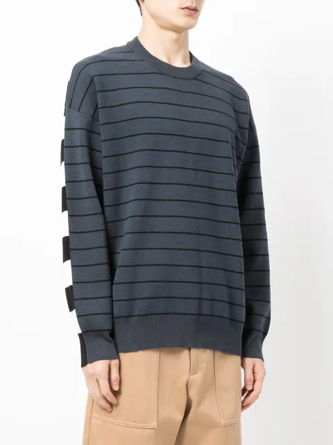 izzue 双色条纹毛衣