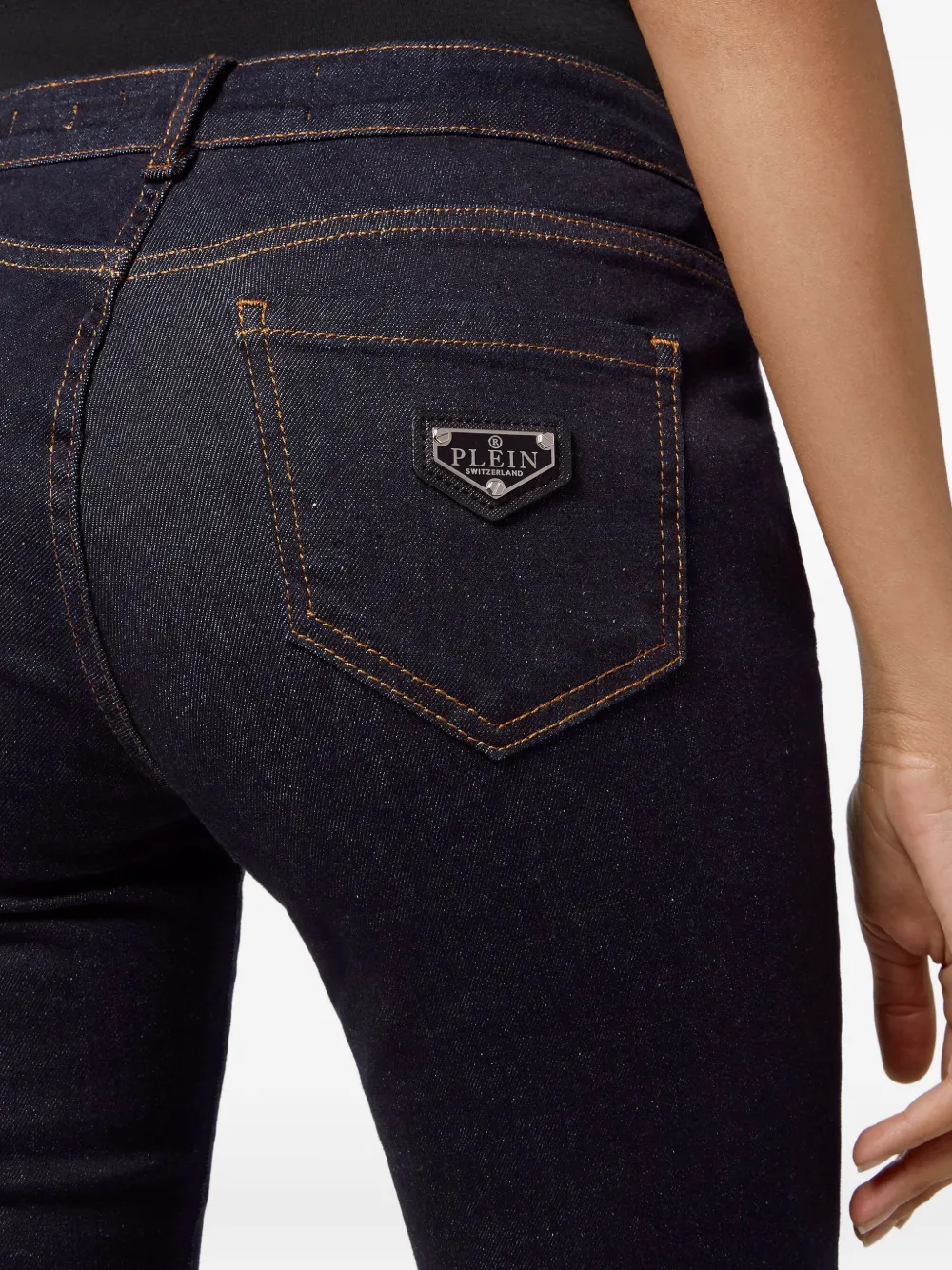 Philipp Plein Jeans met logoplakkaat Blauw