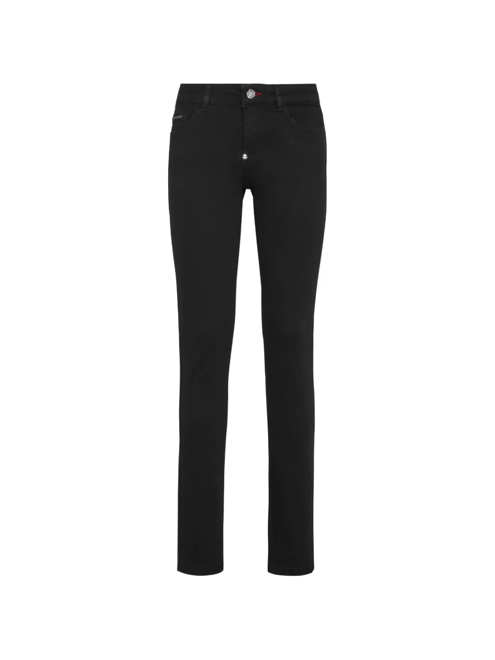 Philipp Plein logo-plaque slim-fit denim jeans - Nero
