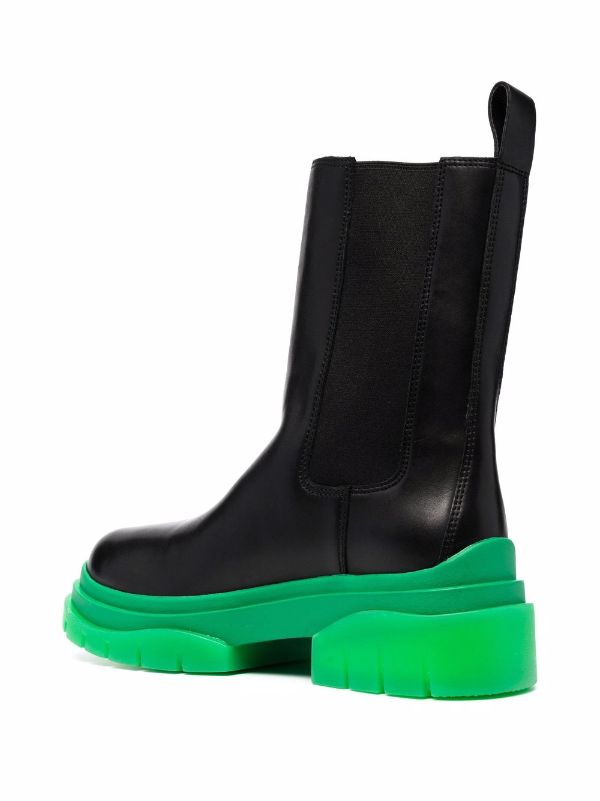 color block chelsea boots