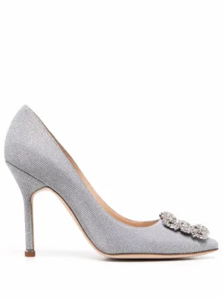 Manolo Blahnik Hangisi Glitter 90 Pumps 