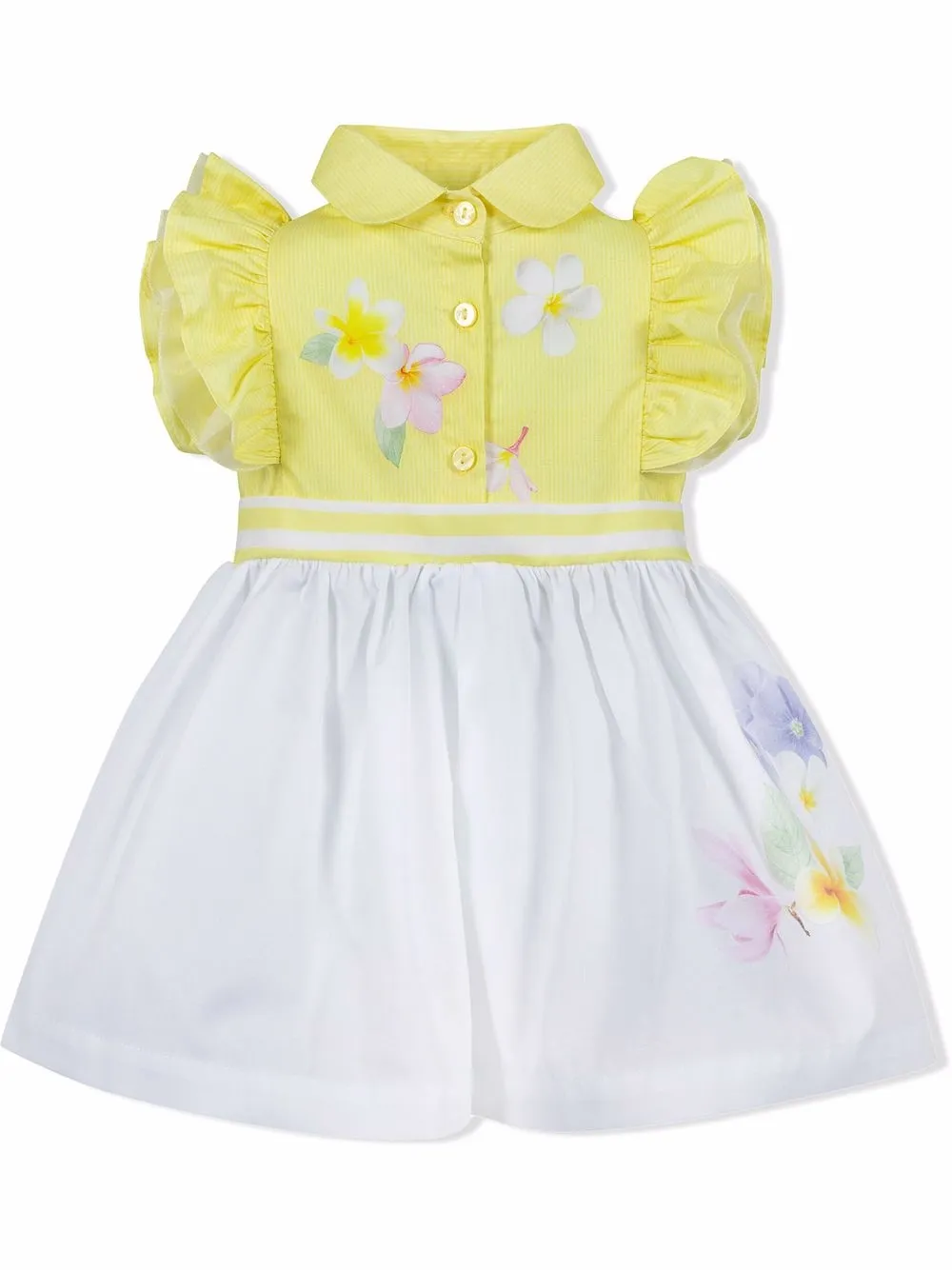

Lapin House floral-print shirt dress - Yellow