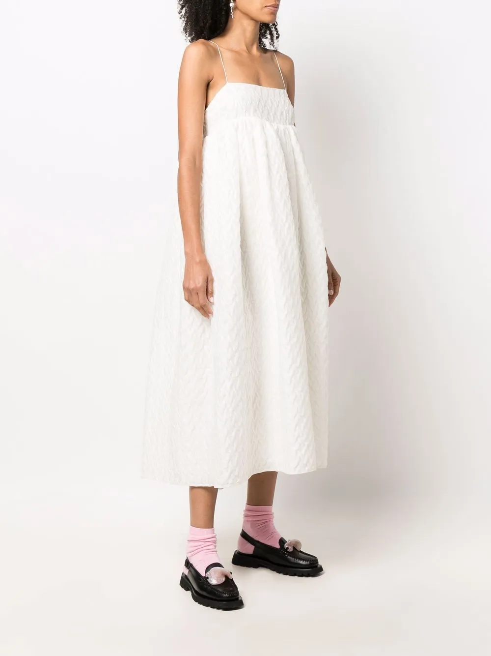 Cecilie Bahnsen Beth Plissé empire-line Dress - Farfetch