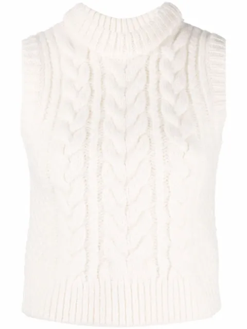Cecilie Bahnsen Hannah cable-knit wool vest