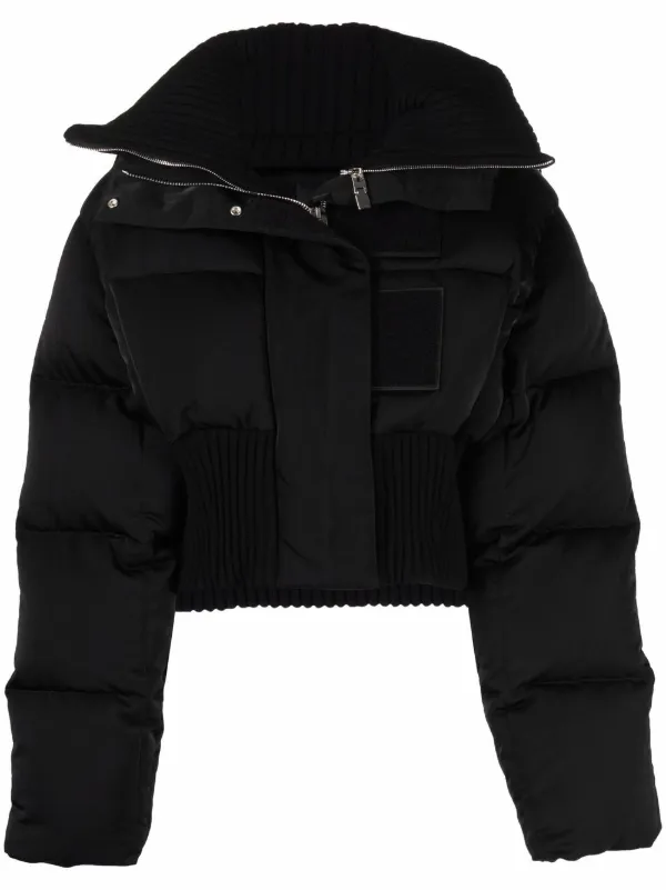 ribbed puffer jacket