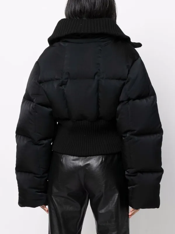 ribbed puffer jacket