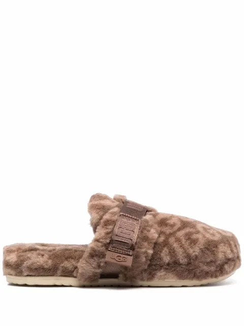 UGG logo shearling slippers