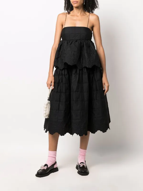 ROSIE  SKIRT QUILTED COTTON BLACK