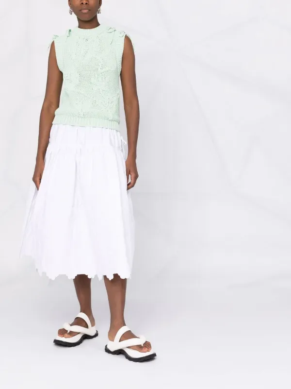 Cecilie Bahnsen Rosie Quilted Skirt | White | FARFETCH